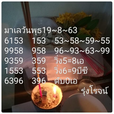 หวยมาเลย์วันนี้ 19/8/63 ชุดที่ 9