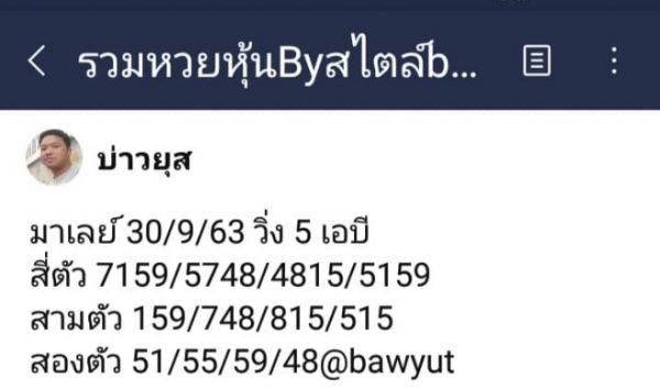 หวยมาเลย์วันนี้ 30/9/63 ชุดที่ 4