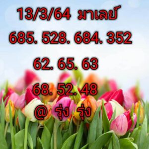 หวยมาเลย์วันนี้ 13/3/64 ชุดที่ 2