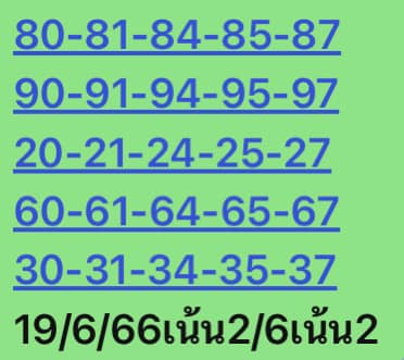 หวยหุ้นวันนี้ 19/6/66 ชุดที่ 6