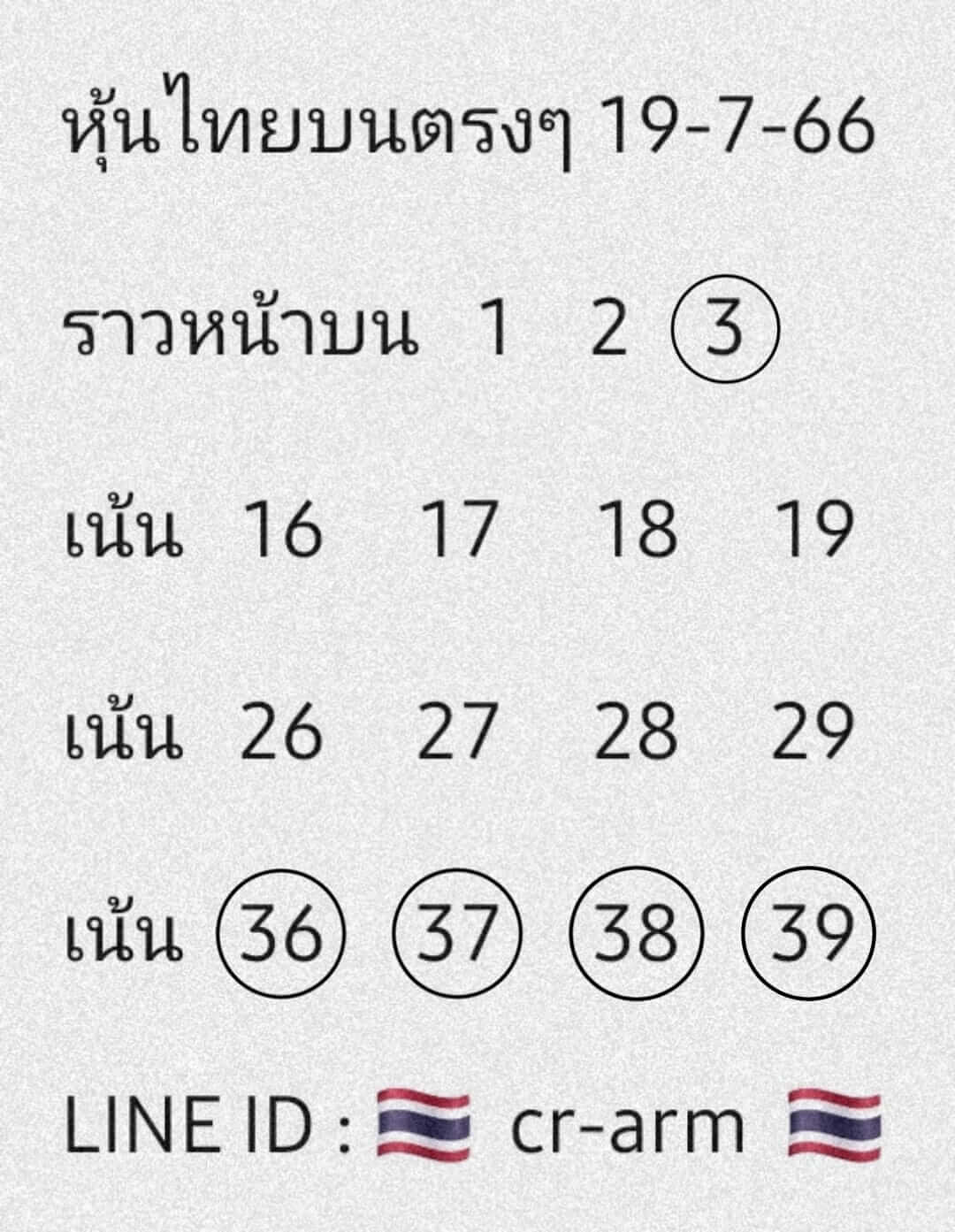 หวยหุ้นวันนี้ 19/7/66 ชุดที่ 3